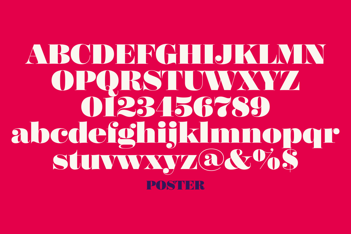 Poster Display Regular Italic Font preview